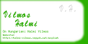 vilmos halmi business card